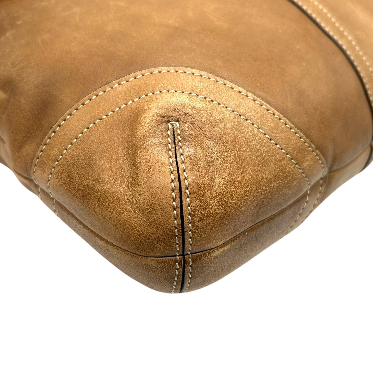 コーチ COACH ショルダーバッグ ソーホー 9480 フラップ レザー 本革 グラブタンレザー ブラウン キャメル ヴィンテージ ビンテージ レディース 定番人気モデル 斜め掛け可 肩掛け 通勤 通学 クラシックデザイン クリーニング済み s50