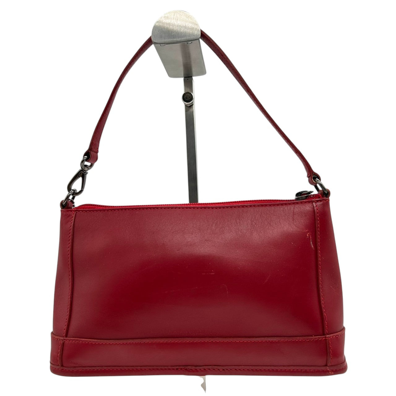 コーチ COACH ハンドバッグ ミニバッグ アクセサリーポーチ 6151 ヴィンテージ オールドコーチ レザー 本革 レッド 赤 レディース 希少 イタリア製 ワンショルダー 肩掛け コンパクト クラシック エレガント 自立可 クリーニング済み s50