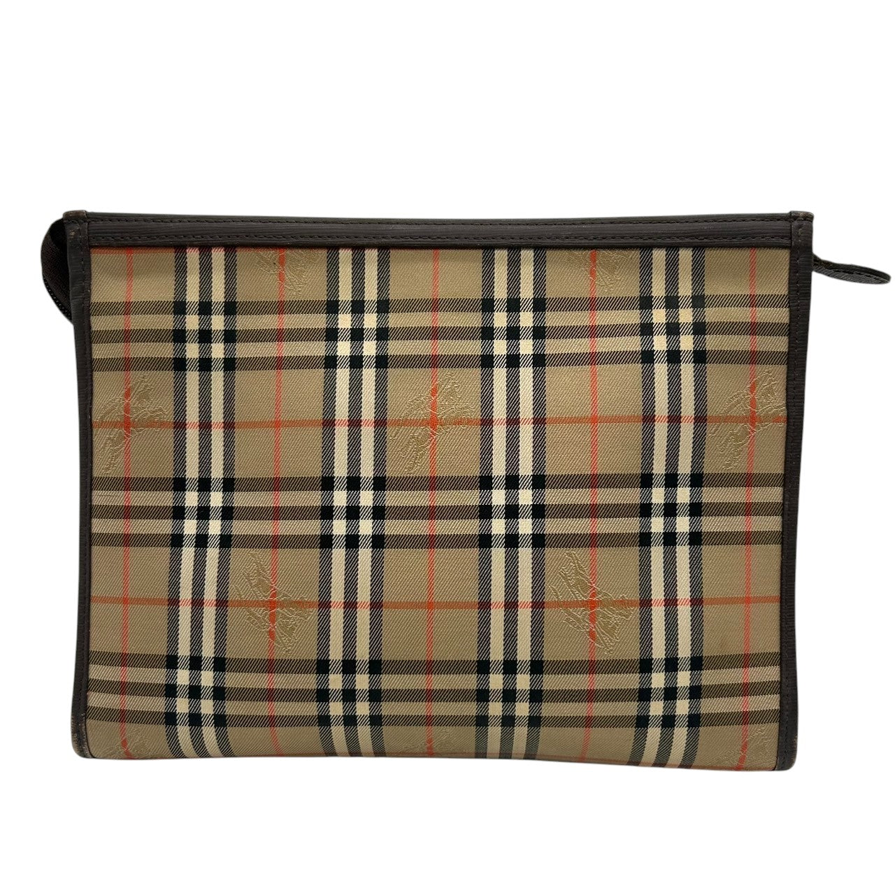 バーバリー Burberrys クラッチバッグ セカンドバッグ ポーチ ノバチェック シャドーホースロゴ ヴィンテージ ビンテージ レザー ナイロン ブラウン ベージュ メンズ レディース ユニセックス 定番人気モデル クリーニング済み s39