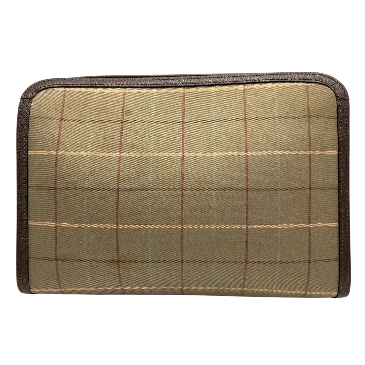 バーバリー Burberrys クラッチバッグ セカンドバッグ ポーチ ヴィンテージチェック ホースロゴ ビンテージ レザー ナイロン ブラウン ベージュ メンズ レディース ユニセックス 定番人気モデル 男女兼用 クリーニング済み s39