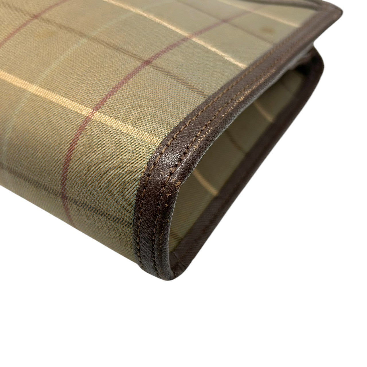 バーバリー Burberrys クラッチバッグ セカンドバッグ ポーチ ヴィンテージチェック ホースロゴ ビンテージ レザー ナイロン ブラウン ベージュ メンズ レディース ユニセックス 定番人気モデル 男女兼用 クリーニング済み s39