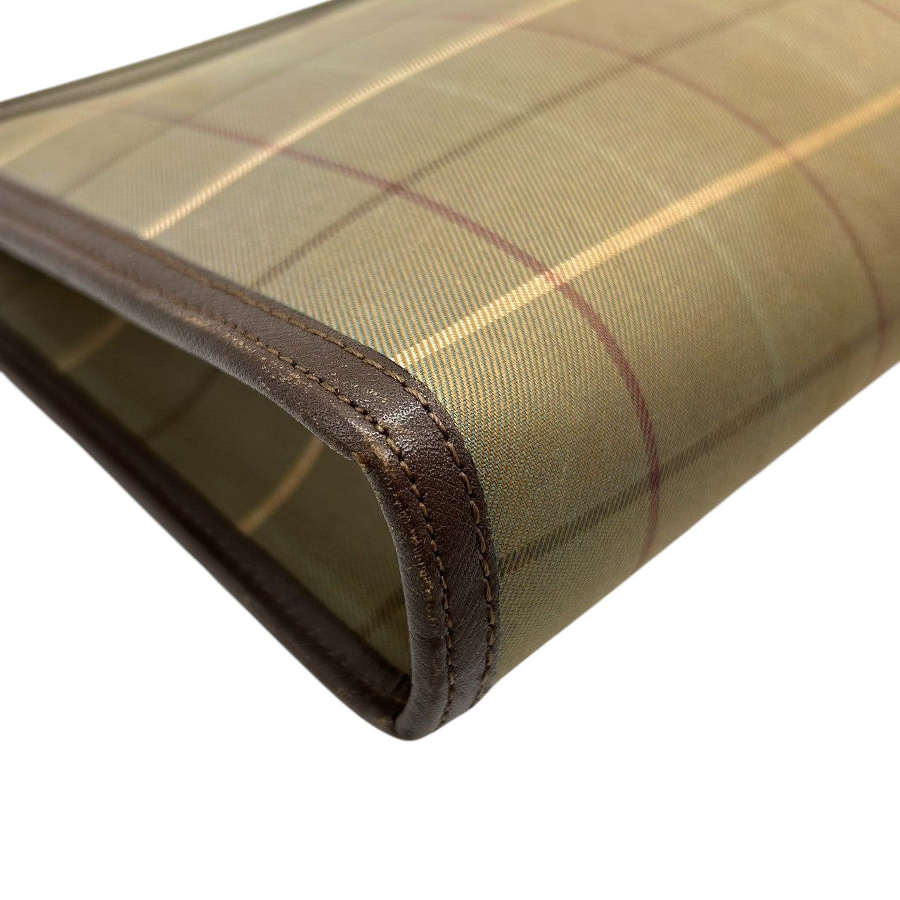 バーバリー Burberrys クラッチバッグ セカンドバッグ ポーチ ヴィンテージチェック ホースロゴ ビンテージ レザー ナイロン ブラウン ベージュ メンズ レディース ユニセックス 定番人気モデル 男女兼用 クリーニング済み s39