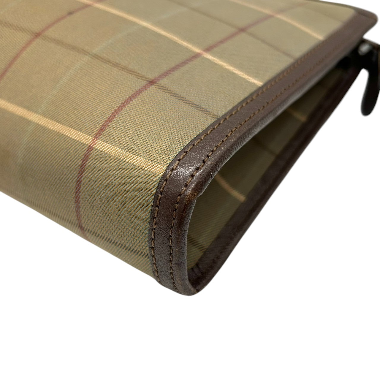 バーバリー Burberrys クラッチバッグ セカンドバッグ ポーチ ヴィンテージチェック ホースロゴ ビンテージ レザー ナイロン ブラウン ベージュ メンズ レディース ユニセックス 定番人気モデル 男女兼用 クリーニング済み s39