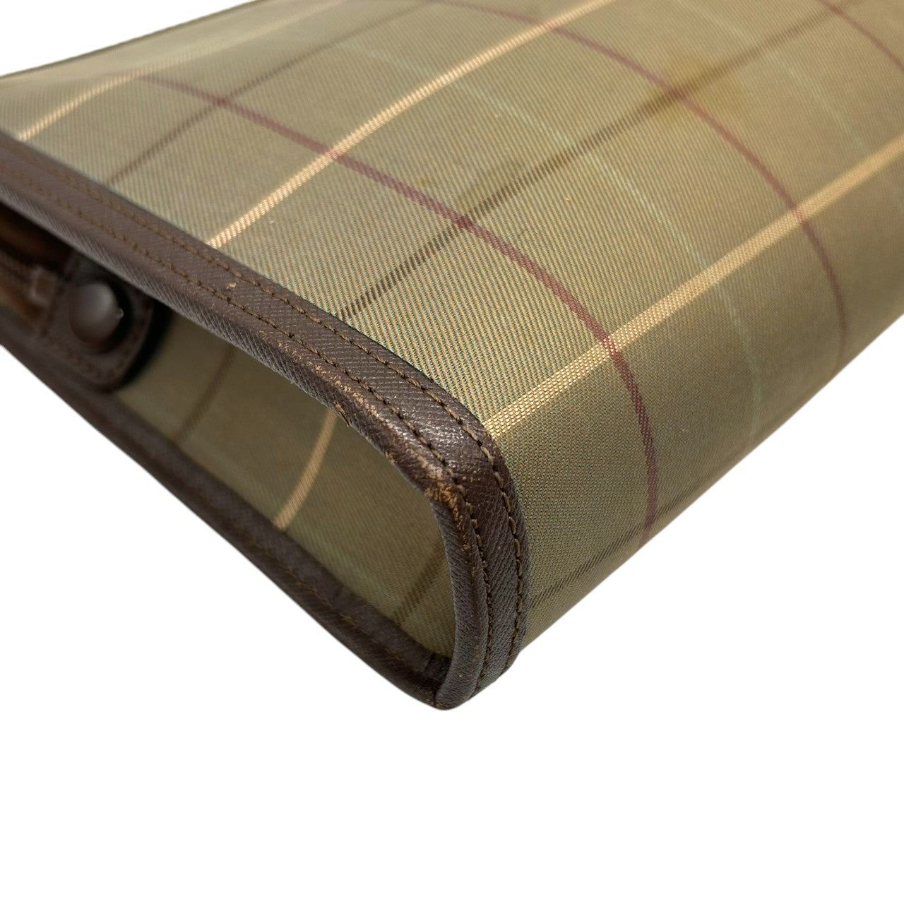 バーバリー Burberrys クラッチバッグ セカンドバッグ ポーチ ヴィンテージチェック ホースロゴ ビンテージ レザー ナイロン ブラウン ベージュ メンズ レディース ユニセックス 定番人気モデル 男女兼用 クリーニング済み s39