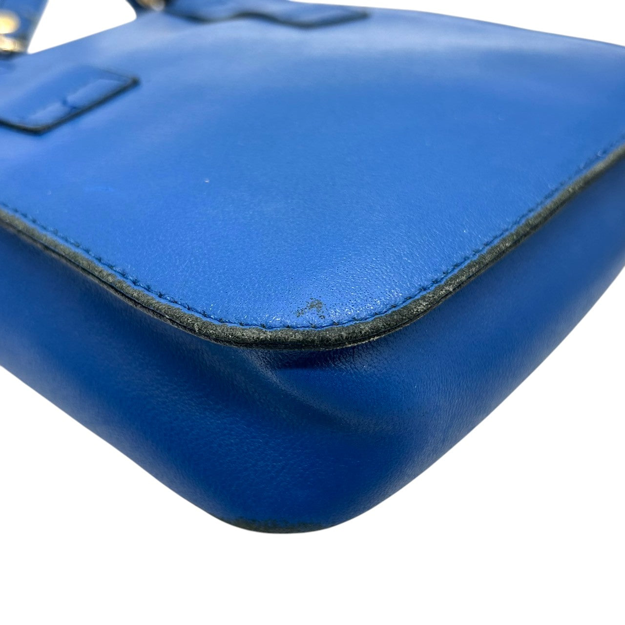 ランセル LANCEL ショルダーバッグ ポシェット ミニバッグ ヴィンテージ ビンテージ レザー 本革 ブルー 青 ゴールド金具 ロゴチャーム フラップ レディース クラシック レトロ 斜め掛け可 肩掛け おしゃれ 可愛い クリーニング済み s39