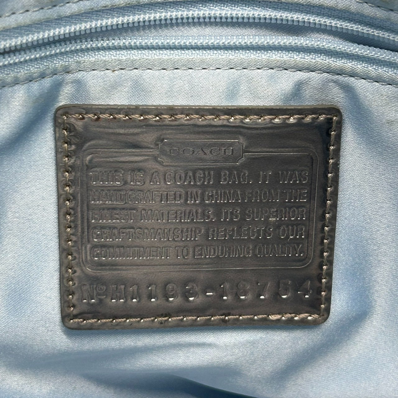 コーチ COACH 2WAY ハンドバッグ ショルダーバッグ ポピー シグネチャー スポットライト 18704 キャンバス パテントレザー グレー ネイビー レディース エレガント フェミニン 定番人気モデル 肩掛け 斜め掛け可 クリーニング済み s29