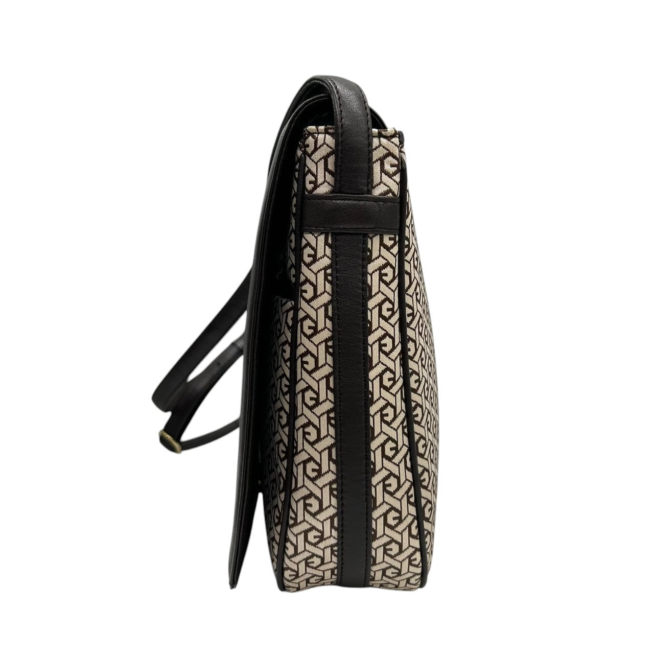 【美品】 ジバンシー ジバンシィ GIVENCHY SACS ヴィンテージ ショルダーバッグ 4Gロゴ 総柄 幾何学模様 キャンバス レザー ブラウン 斜め掛け可 レディース クラシック vintage ポシェット 鏡付き クリーニング済み U9