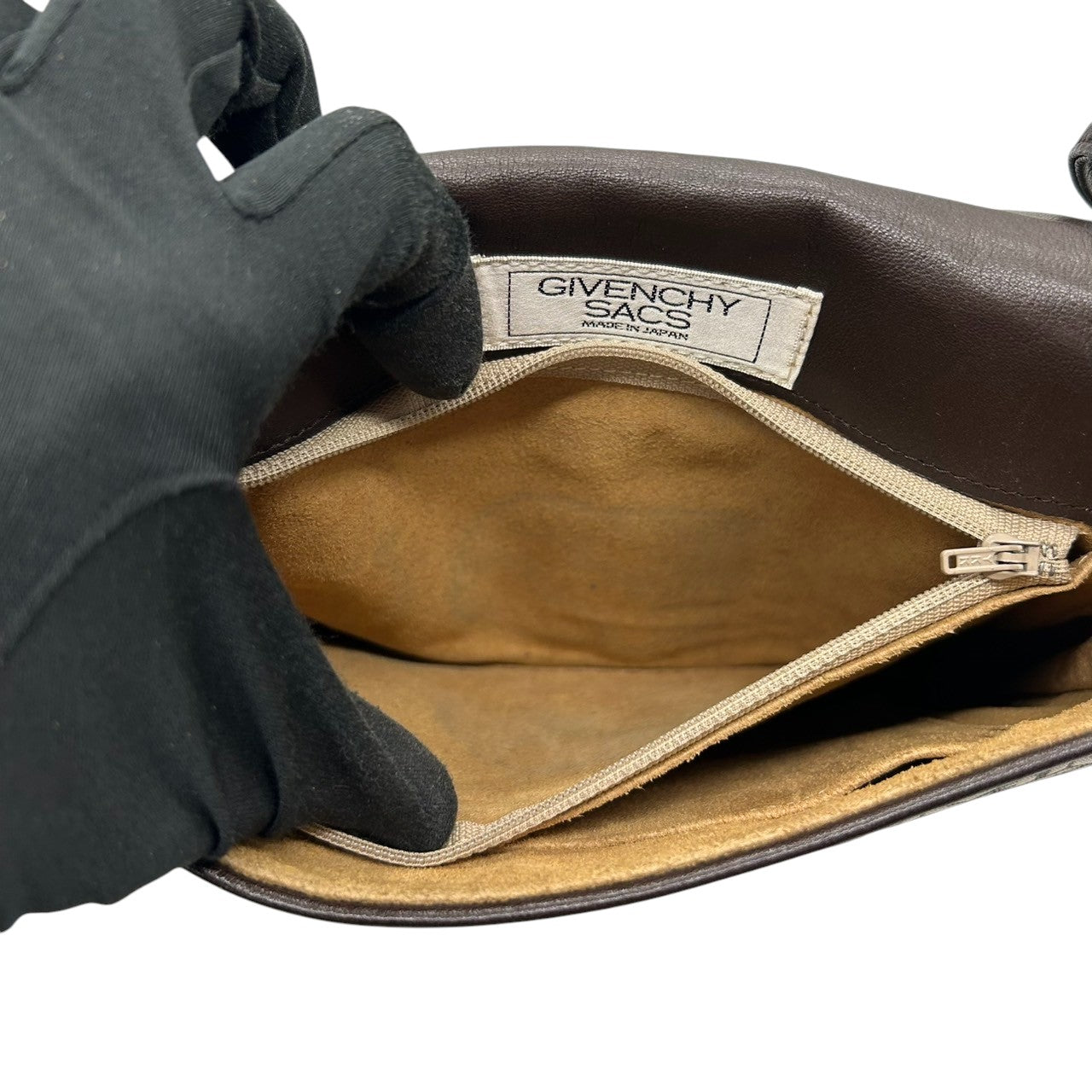 【美品】 ジバンシー ジバンシィ GIVENCHY SACS ヴィンテージ ショルダーバッグ 4Gロゴ 総柄 幾何学模様 キャンバス レザー ブラウン 斜め掛け可 レディース クラシック vintage ポシェット 鏡付き クリーニング済み U9