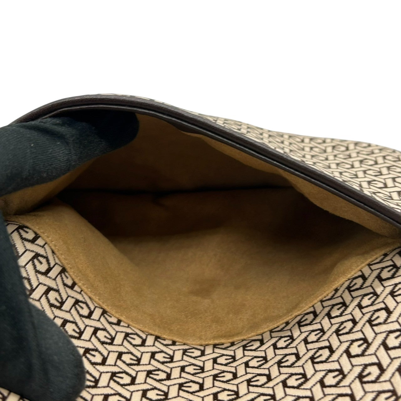 【美品】 ジバンシー ジバンシィ GIVENCHY SACS ヴィンテージ ショルダーバッグ 4Gロゴ 総柄 幾何学模様 キャンバス レザー ブラウン 斜め掛け可 レディース クラシック vintage ポシェット 鏡付き クリーニング済み U9