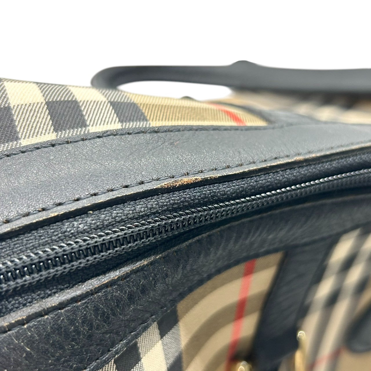 【美品】バーバリー Burberrys ヴィンテージ ミニボストンバッグ ハンドバッグ ノバチェック シャドーホース ホースロゴ キャンバス レザー ベージュ ブラック 筒形 ドラムバッグ 大容量 クラシック レディース 自立可 クリーニング済み H