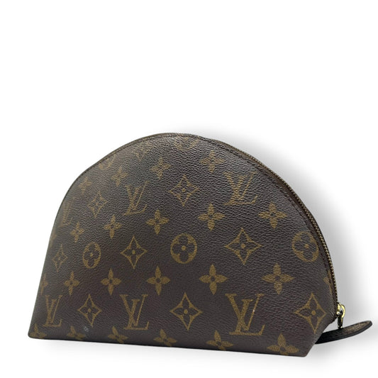 ルイヴィトン LOUIS VUITTON ポシェット コスメティック M47515 モノグラム 化粧ポーチ 半月型 アクセサリーポーチ 小物入れ レディース ブラウン PVC レザー ヴィンテージ ビンテージ クラシック 定番 人気 クリーニング済み s57