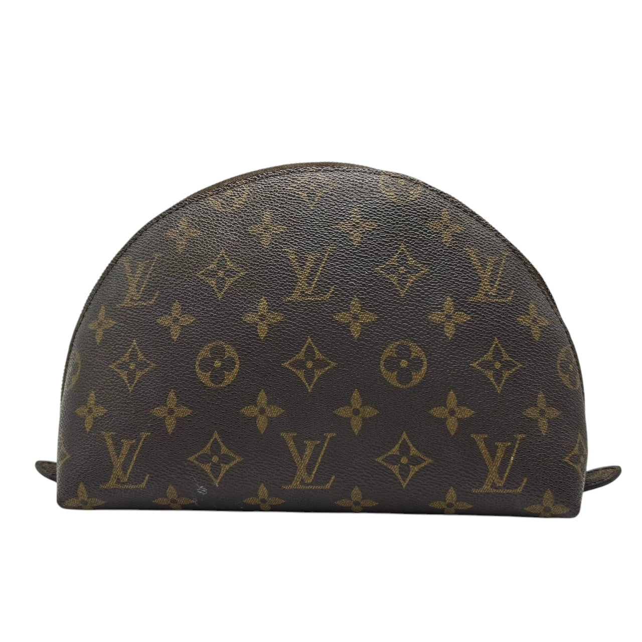 ルイヴィトン LOUIS VUITTON ポシェット コスメティック M47515 モノグラム 化粧ポーチ 半月型 アクセサリーポーチ 小物入れ レディース ブラウン PVC レザー ヴィンテージ ビンテージ クラシック 定番 人気 クリーニング済み s57