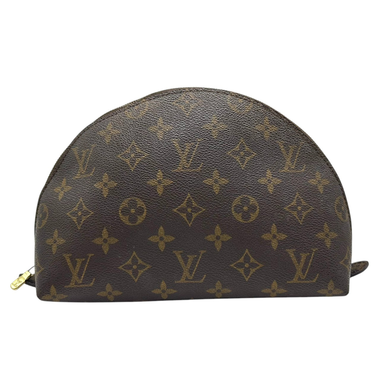ルイヴィトン LOUIS VUITTON ポシェット コスメティック M47515 モノグラム 化粧ポーチ 半月型 アクセサリーポーチ 小物入れ レディース ブラウン PVC レザー ヴィンテージ ビンテージ クラシック 定番 人気 クリーニング済み s57