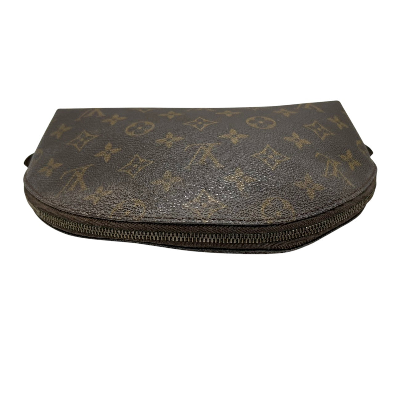 ルイヴィトン LOUIS VUITTON ポシェット コスメティック M47515 モノグラム 化粧ポーチ 半月型 アクセサリーポーチ 小物入れ レディース ブラウン PVC レザー ヴィンテージ ビンテージ クラシック 定番 人気 クリーニング済み s57
