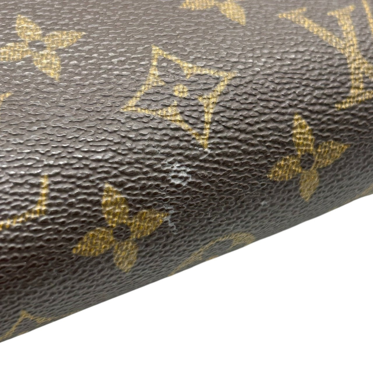 ルイヴィトン LOUIS VUITTON ポシェット コスメティック M47515 モノグラム 化粧ポーチ 半月型 アクセサリーポーチ 小物入れ レディース ブラウン PVC レザー ヴィンテージ ビンテージ クラシック 定番 人気 クリーニング済み s57