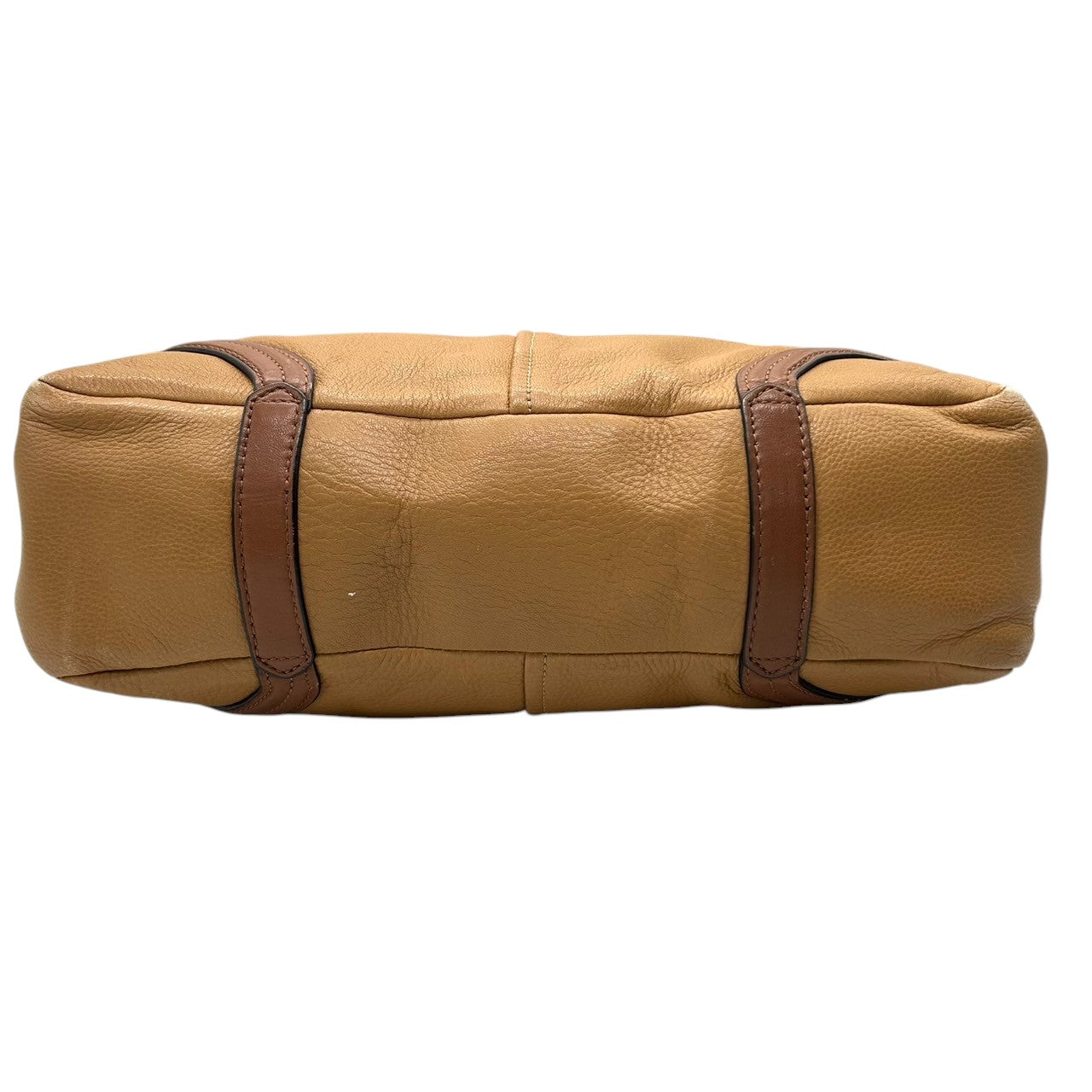 コーチ COACH マディソン レザー ショルダーバッグ 18901 本革 レディース ホースアンドキャリッジ 馬車ロゴ キャメル ブラウン 大容量 A4収納可 通勤 通学 エレガント クリーニング済み s2