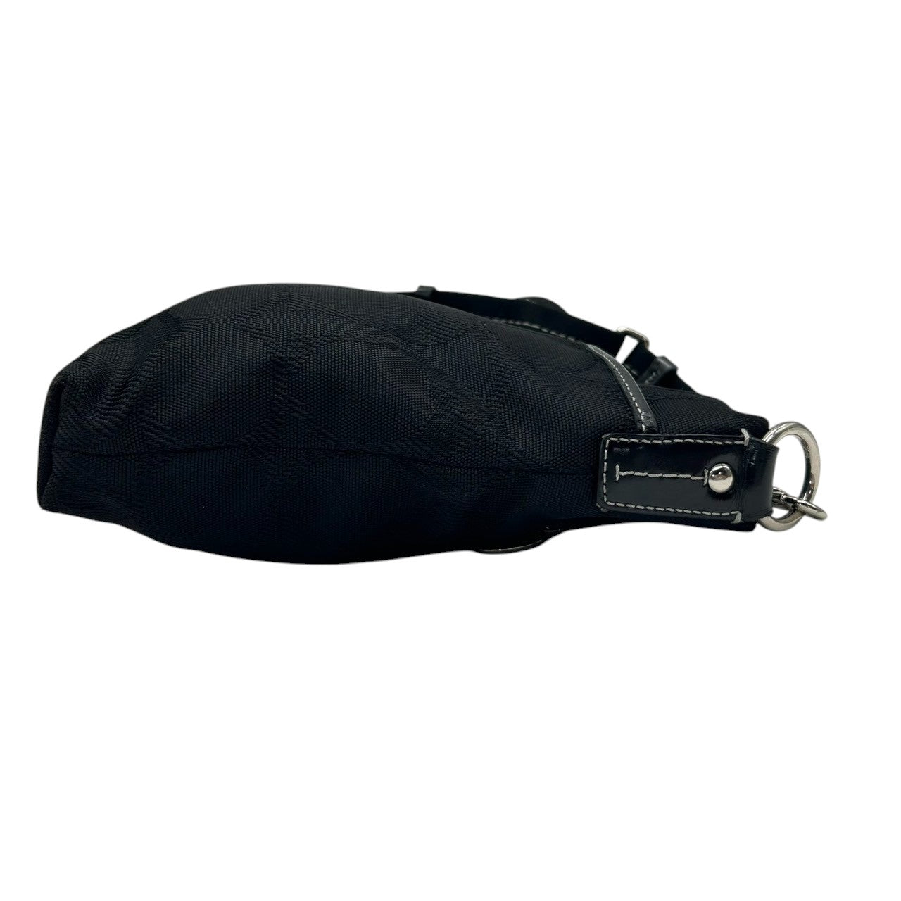 【美品】コーチ COACH オプアート ショルダーバッグ F14872 クロスボディバッグ 斜め掛け可 レディース メンズ ユニセックス キャンバス パテントレザー ブラック 軽量 スタイリッシュデザイン 通勤 通学 クリーニング済み s35