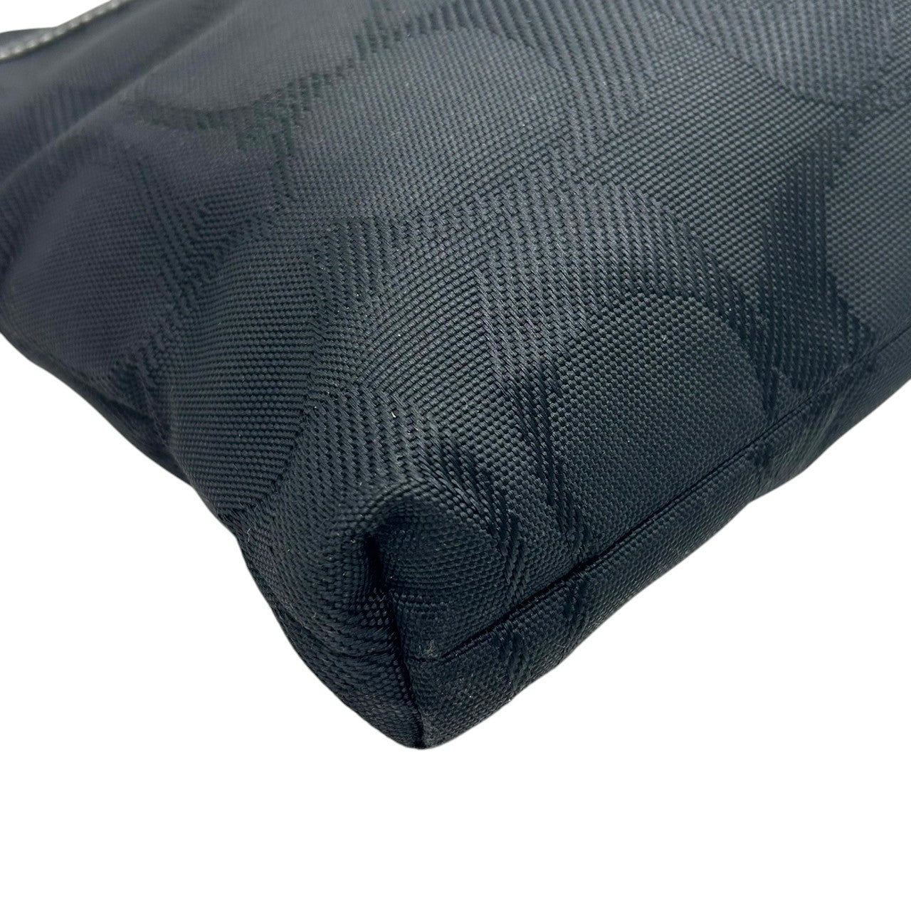 【美品】コーチ COACH オプアート ショルダーバッグ F14872 クロスボディバッグ 斜め掛け可 レディース メンズ ユニセックス キャンバス パテントレザー ブラック 軽量 スタイリッシュデザイン 通勤 通学 クリーニング済み s35