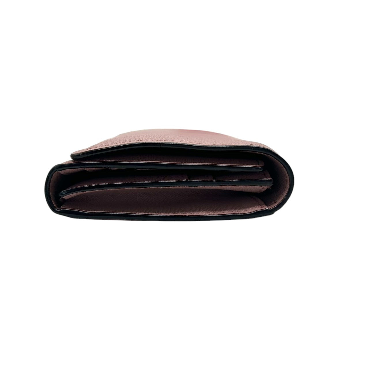 【美品/箱付き】Kate spade ケイトスペード 長財布 ウォレット 二つ折り フラップ PVC サフィアーノレザー ピンク シルバーロゴ レディース エレガント フェミニン かわいい 大容量 カード収納 人気モデル クリーニング済み W2