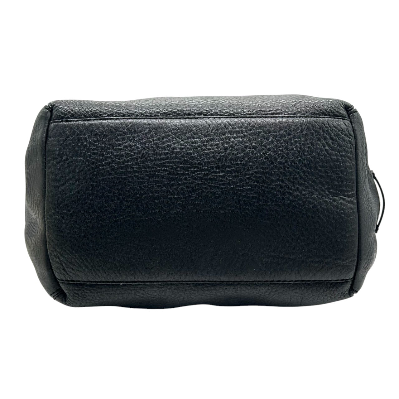 【美品/保存袋付き】Cole Haan コールハーン ショルダーバッグ ワンショルダー ホーボーバッグ 自立可 大容量 本革 レザー シボ革 ブラック 黒 シルバー金具 レディース エレガント シンプル ビジネス 通勤通学 クリーニング済み s25