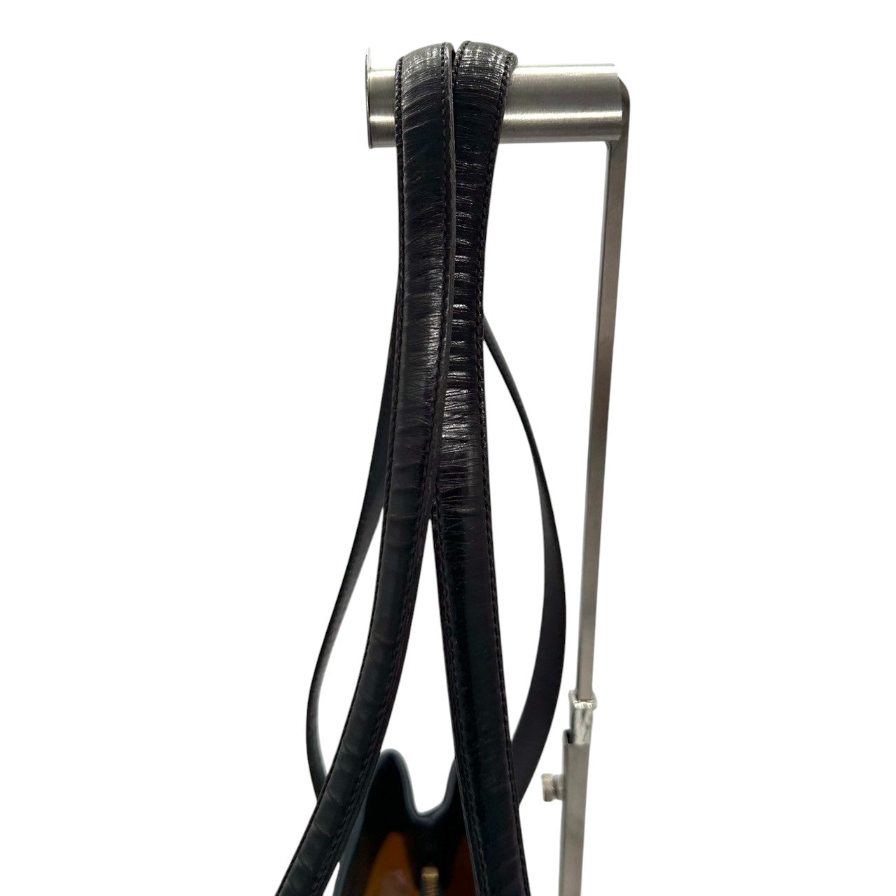 【Christian Lacroix】クリスチャンラクロワ ハンドバッグ トートバッグ ワンショルダー レザー 本革 ネイビー ブラック系 ハート クロスモチーフ エナメル切替 フランス製 レディース ヴィンテージ レア クリーニング済み s67