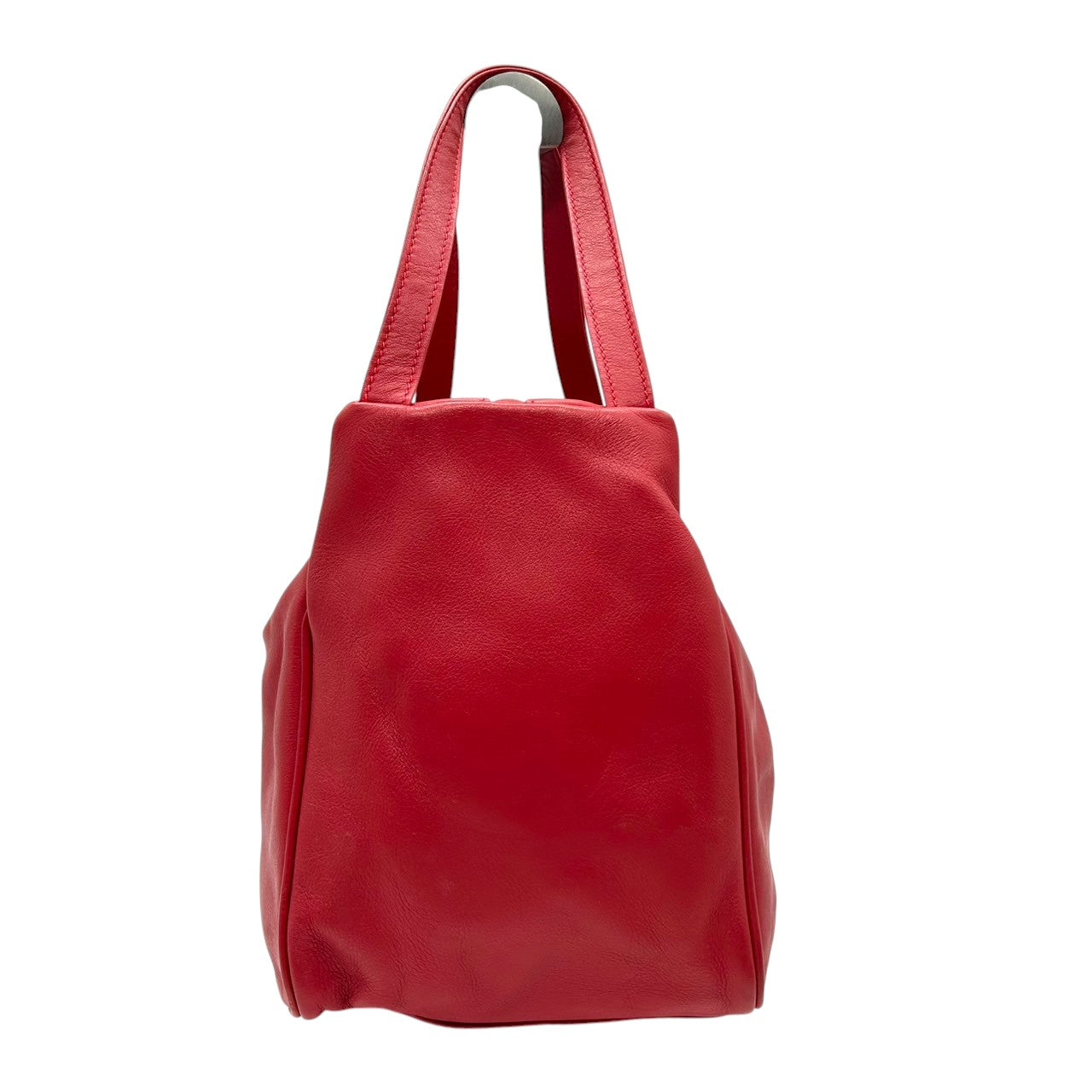 【美品】By Paloma Picasso パロマピカソ ハンドバッグ ワンショルダー ミニバッグ Xロゴ キスロゴ 本革 レザー レッド 赤 ゴールド金具 イタリア製 レディース エレガント アイコニック ヴィンテージ クリーニング済み s67