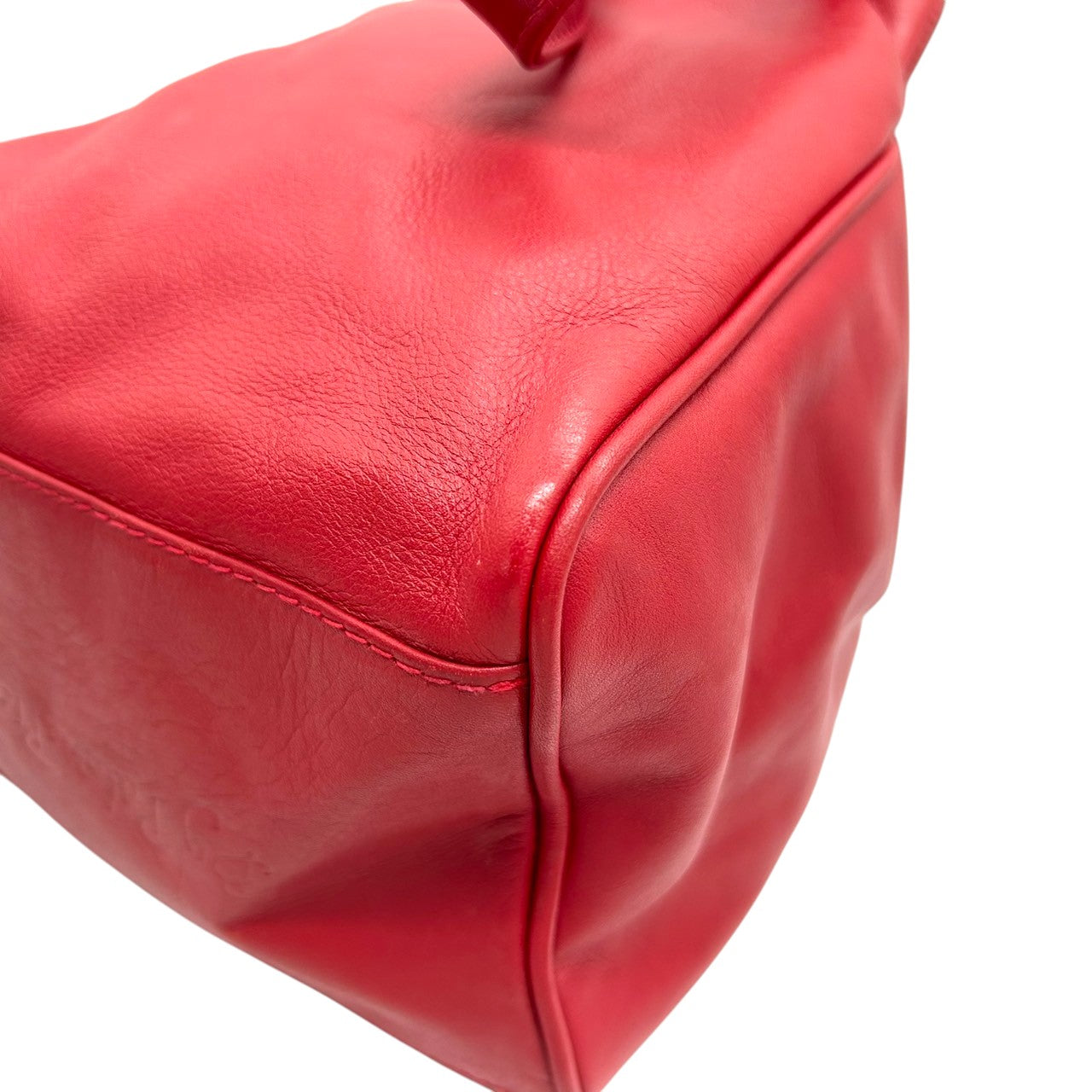 【美品】By Paloma Picasso パロマピカソ ハンドバッグ ワンショルダー ミニバッグ Xロゴ キスロゴ 本革 レザー レッド 赤 ゴールド金具 イタリア製 レディース エレガント アイコニック ヴィンテージ クリーニング済み s67