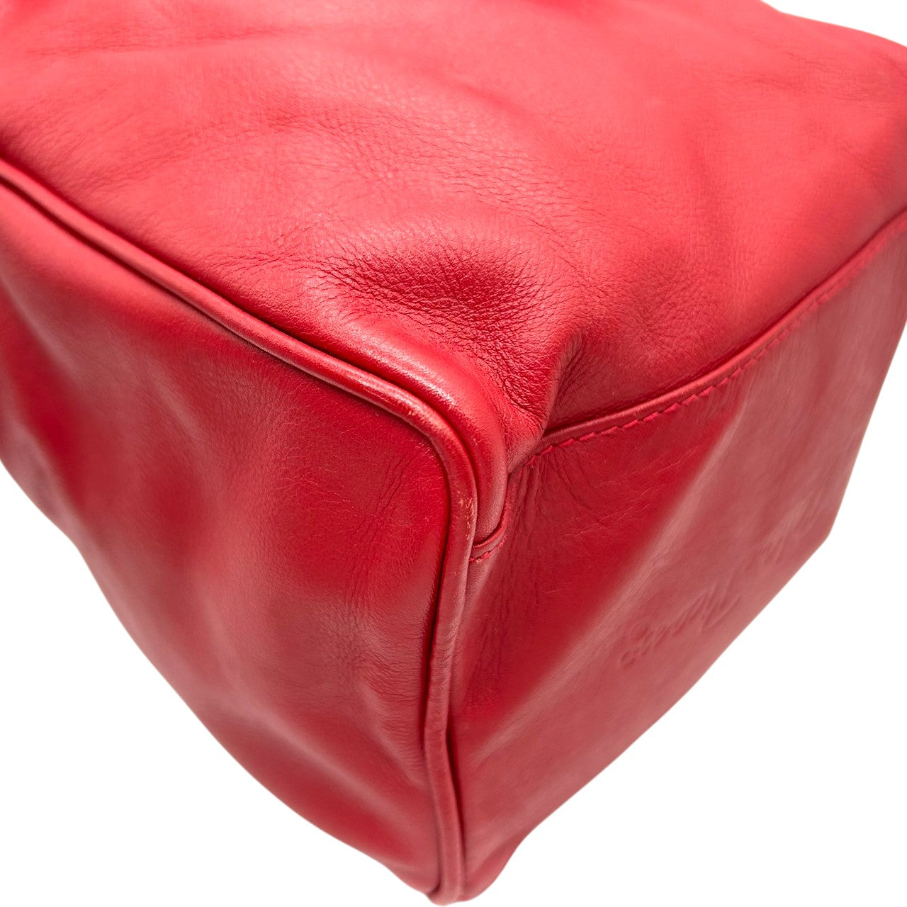 【美品】By Paloma Picasso パロマピカソ ハンドバッグ ワンショルダー ミニバッグ Xロゴ キスロゴ 本革 レザー レッド 赤 ゴールド金具 イタリア製 レディース エレガント アイコニック ヴィンテージ クリーニング済み s67