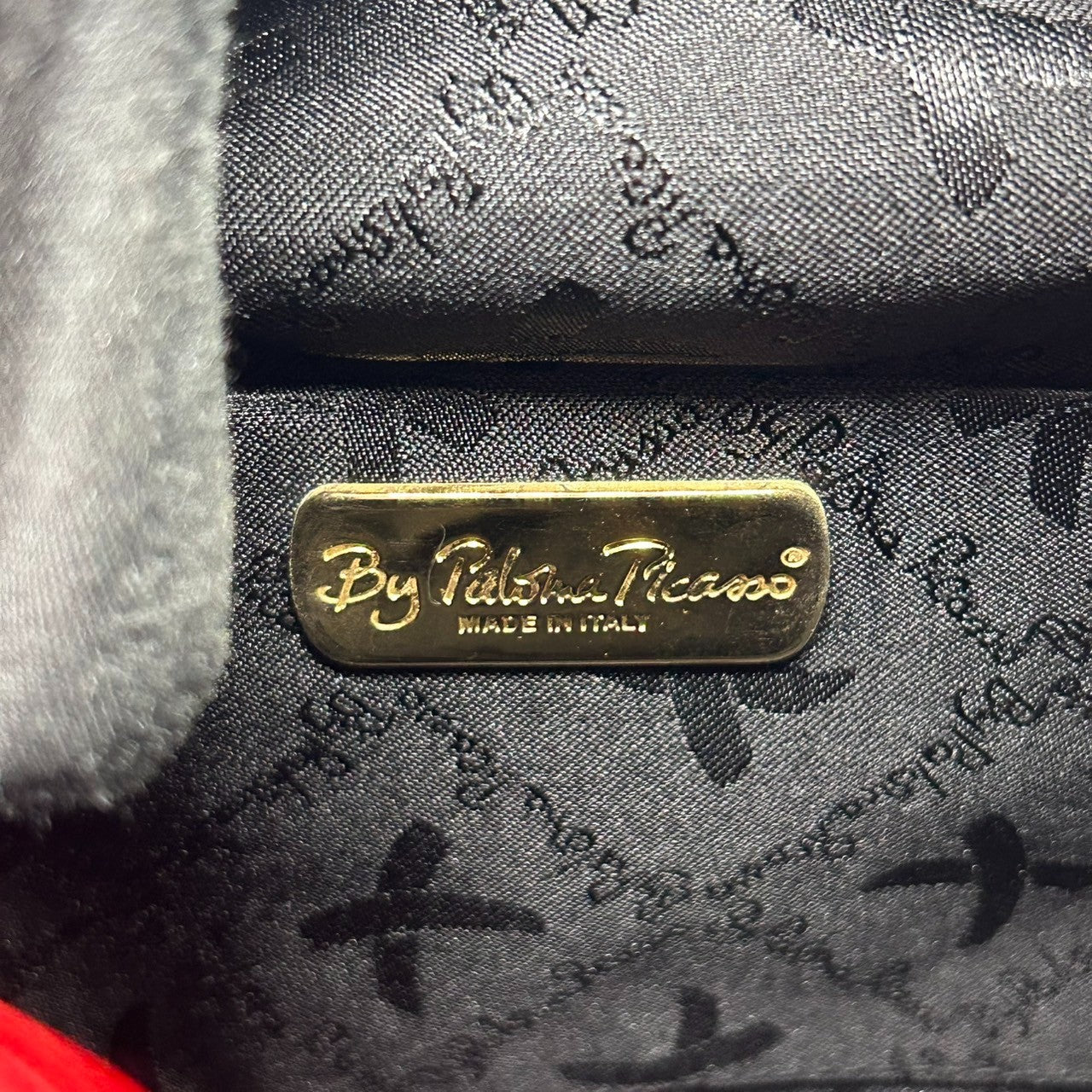 【美品】By Paloma Picasso パロマピカソ ハンドバッグ ワンショルダー ミニバッグ Xロゴ キスロゴ 本革 レザー レッド 赤 ゴールド金具 イタリア製 レディース エレガント アイコニック ヴィンテージ クリーニング済み s67