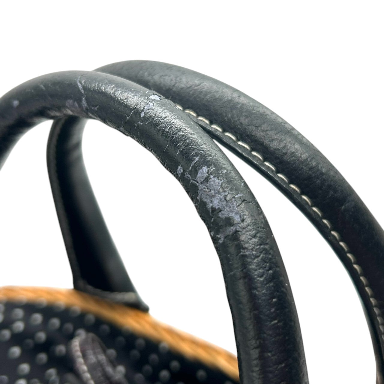 【Samantha Thavasa】サマンサタバサ かごバッグ ハンドバッグ バスケット ストロー ラタン レザー切替 ブラック ブラウン ゴールド金具 巾着タイプ ドット柄ライナー レディース 夏 サマーバッグ カジュアル 可愛い クリーニング済み J