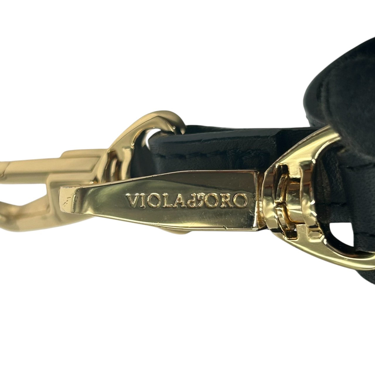 【VIOLA'dORO】ヴィオラドーロ 2WAY ハンドバッグ ショルダーバッグ 斜め掛け可 自立可 かごバッグ スクエア型 ラタン レザー ブラック ゴールド金具 メタルリングハンドル レディース スタイリッシュ モダン クリーニング済み s33