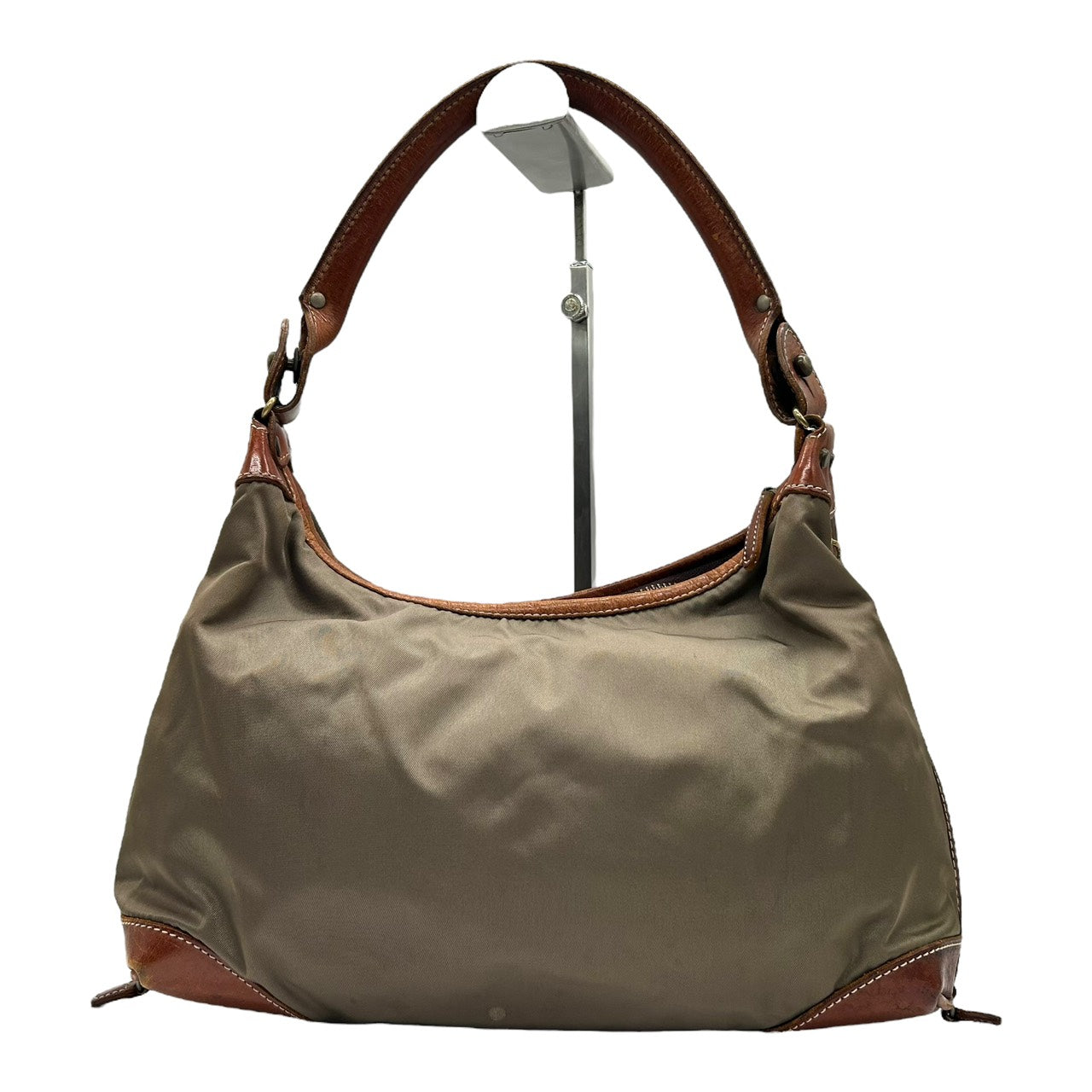 オロビアンコ Orobianco ナイロン×レザー ショルダーバッグ ワンショルダー トート カーキ 茶色 ブラウン S96