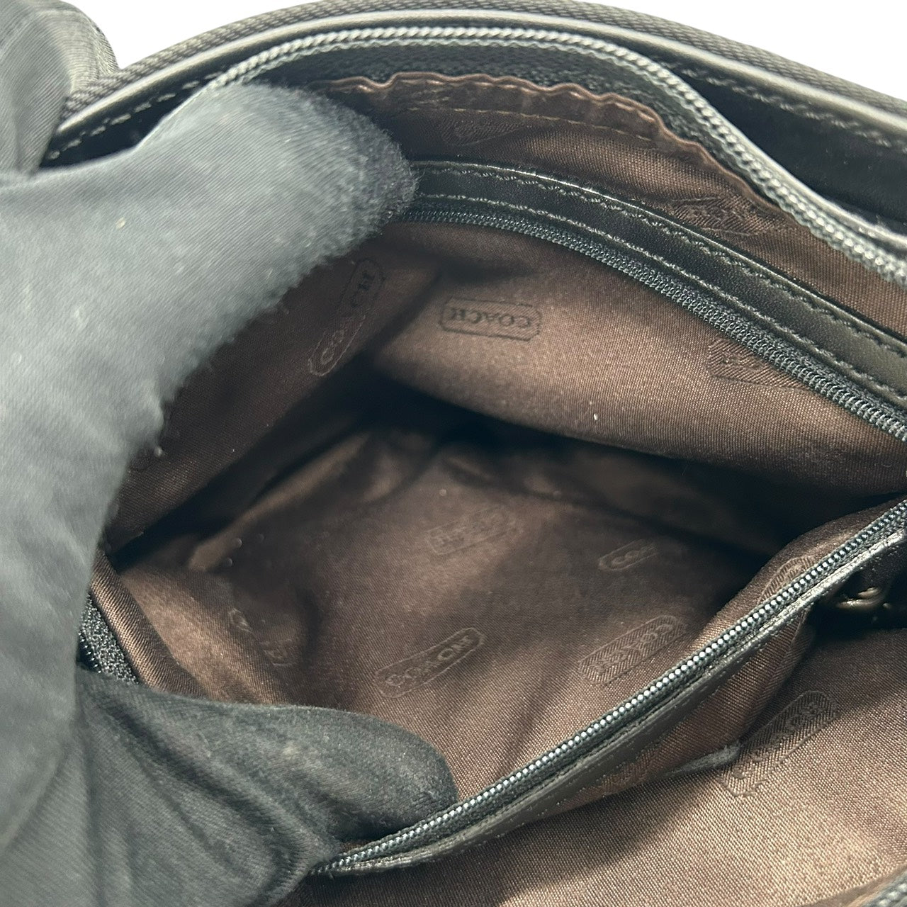 コーチ COACH ナイロン ショルダーバッグ ワンショルダー ハンドバッグ 黒 ブラック 軽量 シンプル S96