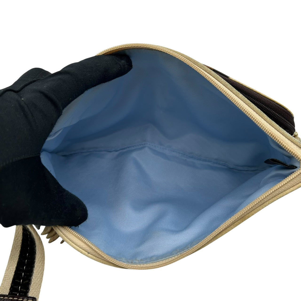 美品 コーチ COACH ショルダーバッグ ナイロン レザー コンビ マルチカラー ポケット付き 軽量 E9