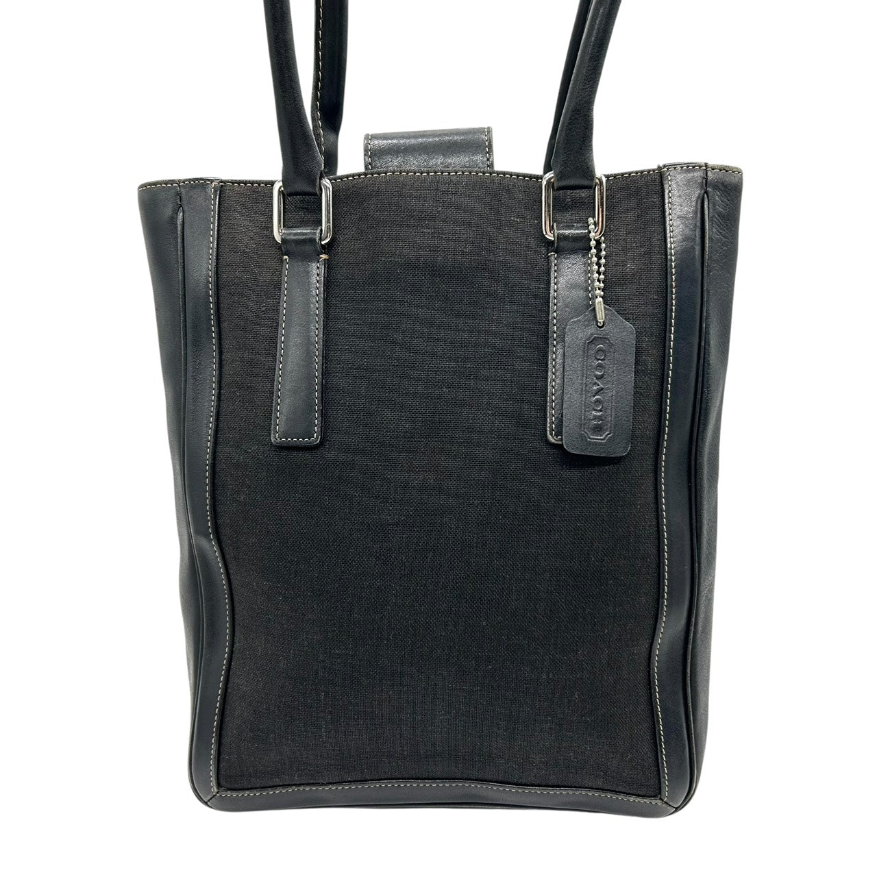 コーチ COACH トートバッグ キャンバス レザー コンビ 黒 ブラック A4収納可能 ユニセックス E9