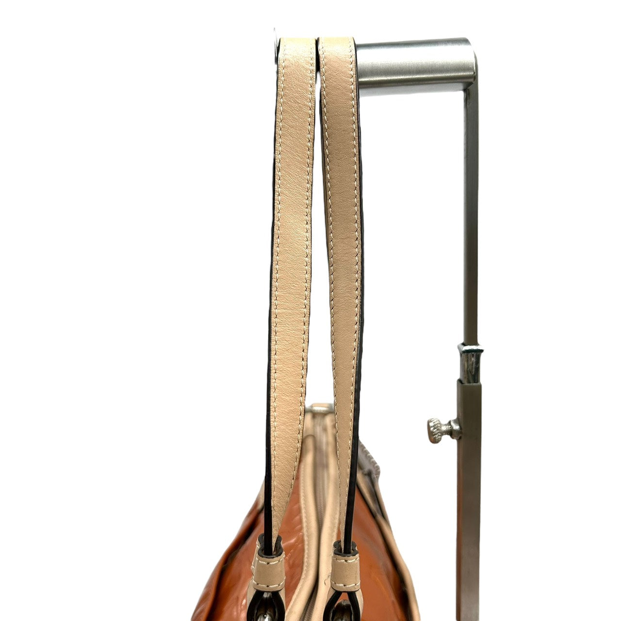 コーチ COACH シグネチャー パテントレザー トートバッグ ショルダーバッグ 2WAY エナメル ブラウン キャメル E9