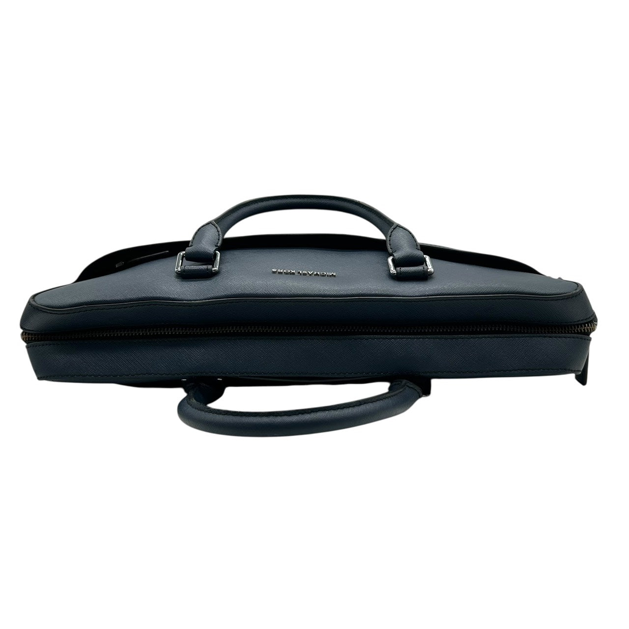 マイケルコース MICHAEL KORS サフィアーノレザー ブリーフケース 2WAY ビジネスバッグ ブルー ネイビー シルバー金具 X2