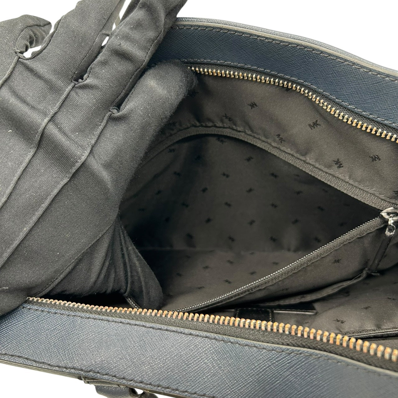 マイケルコース MICHAEL KORS サフィアーノレザー ブリーフケース 2WAY ビジネスバッグ ブルー ネイビー シルバー金具 X2