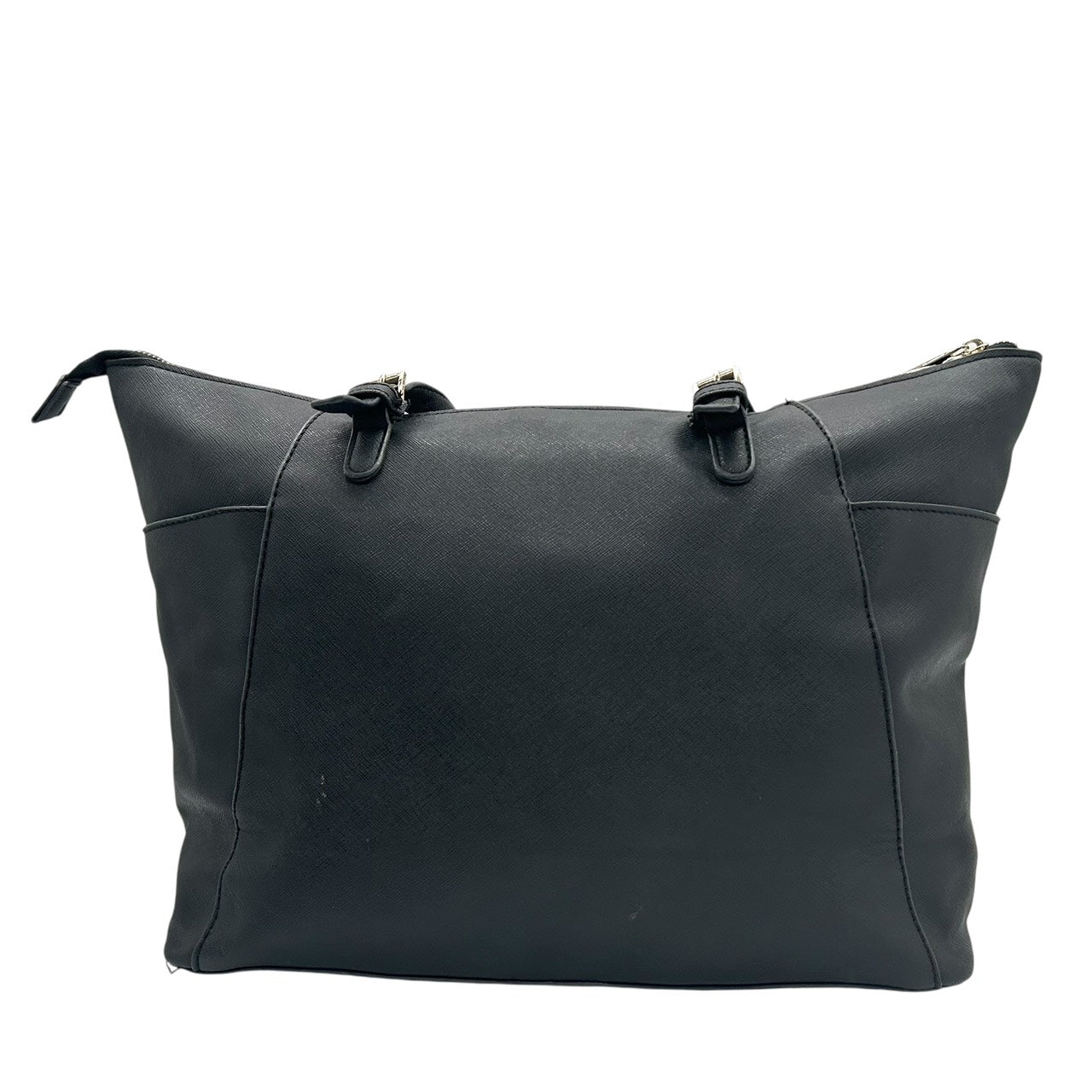 マイケルコース MICHAEL KORS サフィアーノレザー トートバッグ ショルダーバッグ 黒 ブラック ゴールド金具 MKロゴチャーム S65