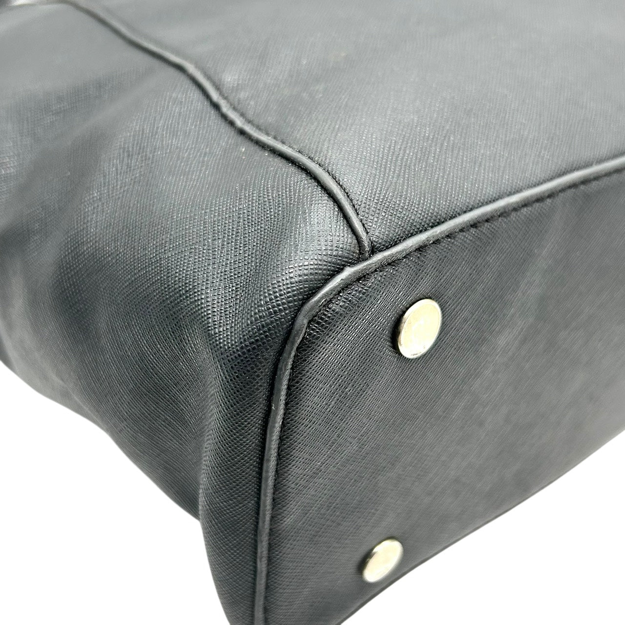 マイケルコース MICHAEL KORS サフィアーノレザー トートバッグ ショルダーバッグ 黒 ブラック ゴールド金具 MKロゴチャーム S65