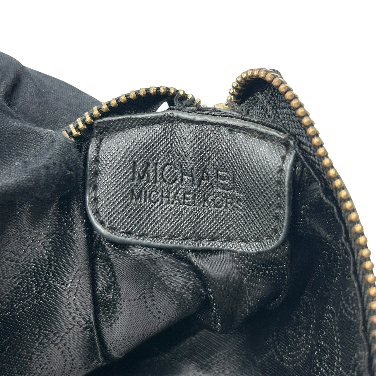 マイケルコース MICHAEL KORS サフィアーノレザー トートバッグ ショルダーバッグ 黒 ブラック ゴールド金具 MKロゴチャーム S65