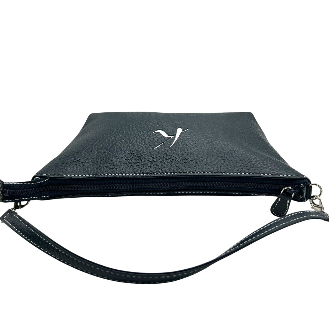 未使用級 キタムラ Kitamura レザー ショルダーバッグ ワンショルダー 黒 ブラック シルバー金具 Kロゴ S6