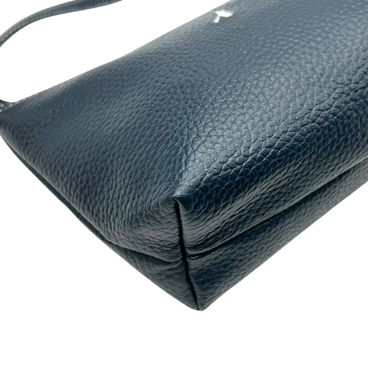 未使用級 キタムラ Kitamura レザー ショルダーバッグ ワンショルダー 黒 ブラック シルバー金具 Kロゴ S6