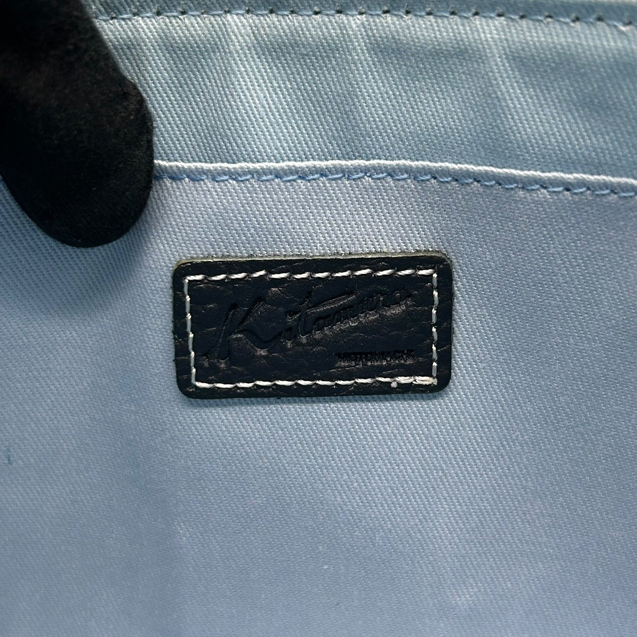 未使用級 キタムラ Kitamura レザー ショルダーバッグ ワンショルダー 黒 ブラック シルバー金具 Kロゴ S6