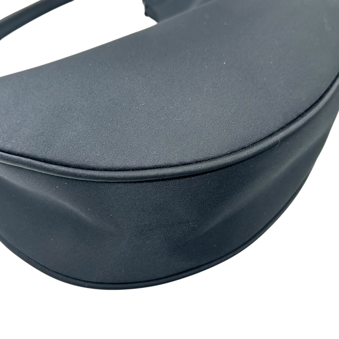 新品同様 ジョルジオアルマーニ GIORGIO ARMANI ホーボーバッグ ナイロン ワンショルダー ハンドバッグ 黒 ブラック シルバー金具 S55