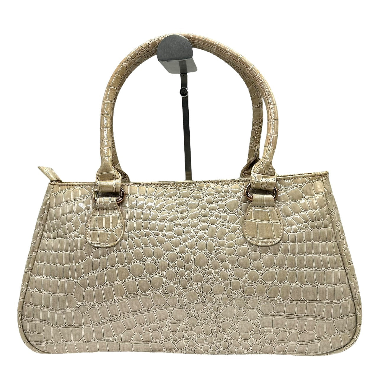 フォリフォリ Folli Follie ハンドバッグ トートバッグ 型押し ベージュ 上品 エレガント S55