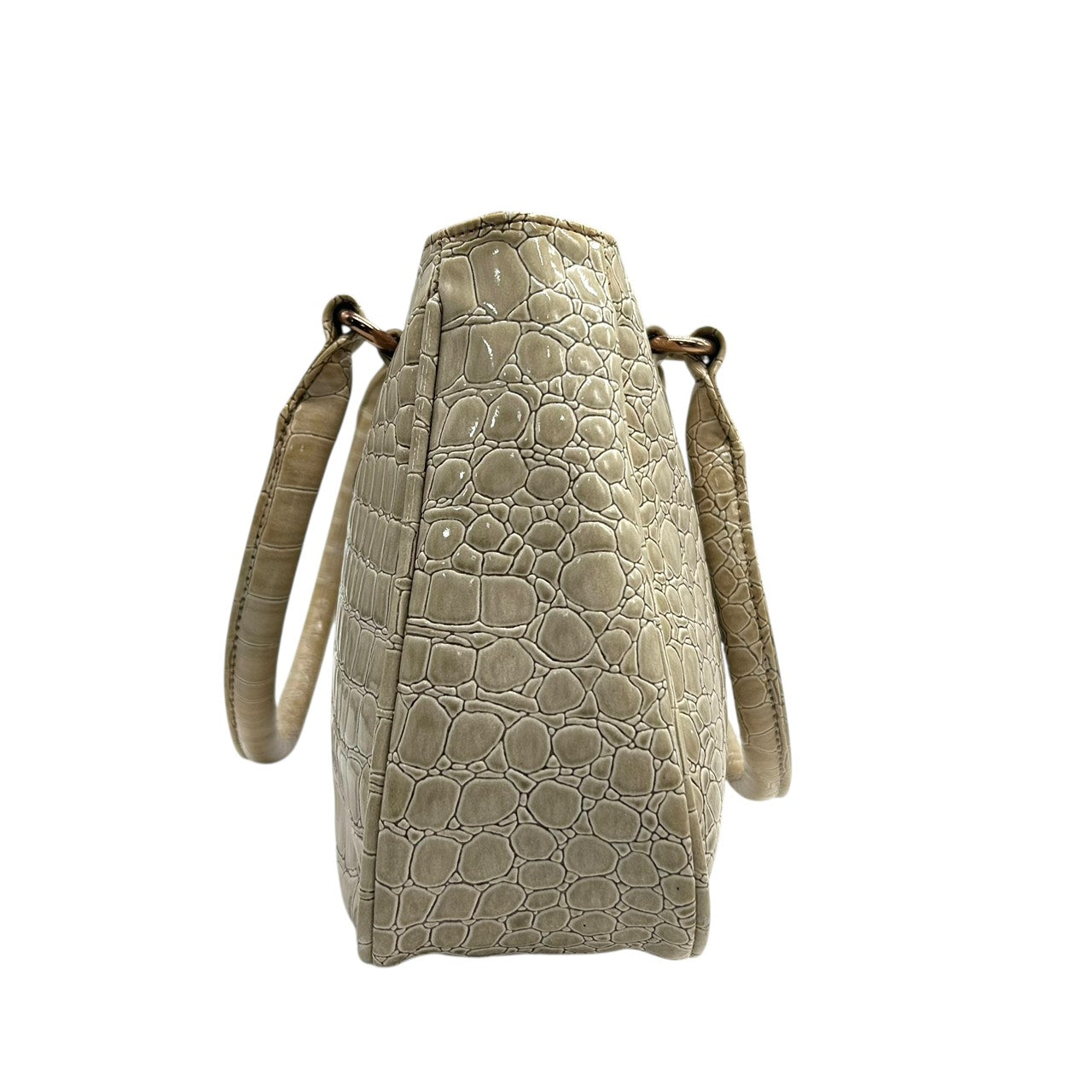 フォリフォリ Folli Follie ハンドバッグ トートバッグ 型押し ベージュ 上品 エレガント S55