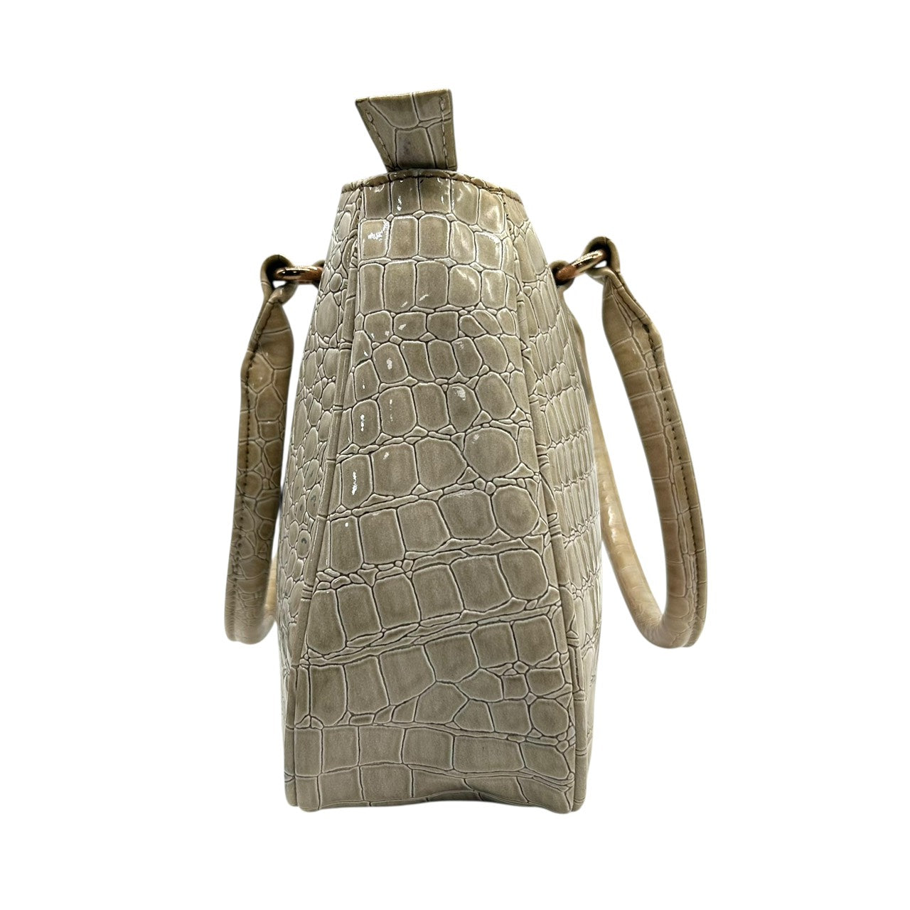 フォリフォリ Folli Follie ハンドバッグ トートバッグ 型押し ベージュ 上品 エレガント S55