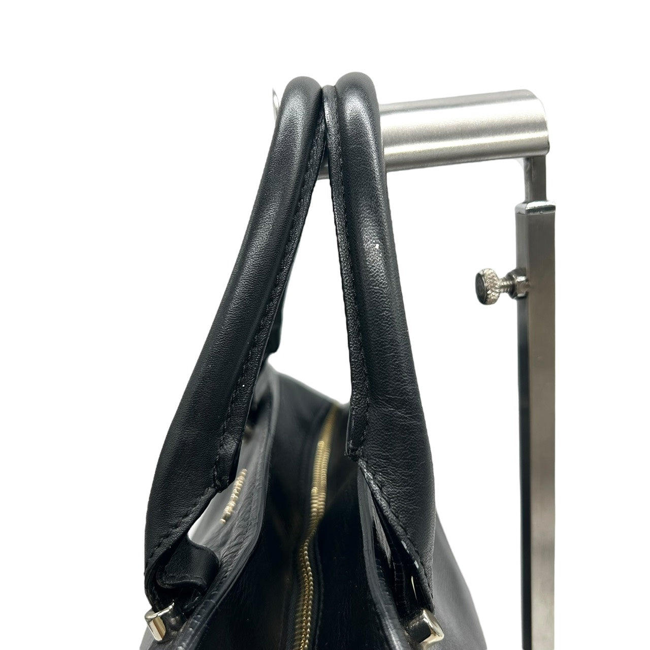 トラサルディ TRUSSARDI 2WAYバッグ ハンドバッグ ショルダーバッグ レザー 黒 ブラック ゴールド金具 上品 S55