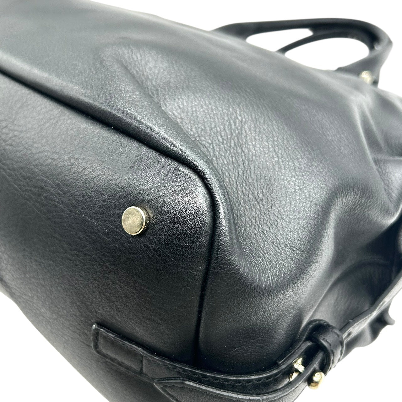 トラサルディ TRUSSARDI 2WAYバッグ ハンドバッグ ショルダーバッグ レザー 黒 ブラック ゴールド金具 上品 S55